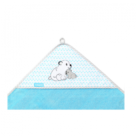 Prosop cu gluga pentru baieti 76 x 76 cm BabyOno 345/02, Albastru [2]