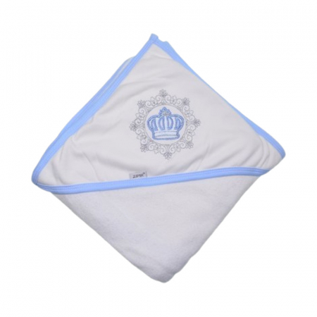 Prosoape - Prosop cu gluga, pentru baieti, 80 x 80 cm, Mini Junior PRS0109A4, Alb