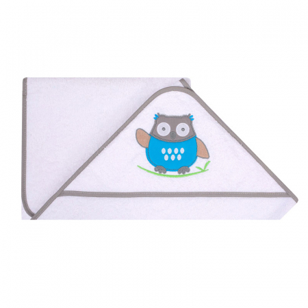 Prosop cu gluga pentru copii 100 x 100 cm Mini Junior 217PA, Alb [1]