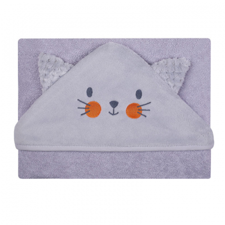 Prosoape - Prosop cu gluga pentru copii 100 x 100 cm Mini Junior 2687GR, Gri