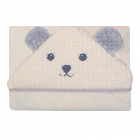 Prosoape - Prosop cu gluga pentru copii 100 x 100 cm Mini Junior 322PA, Crem