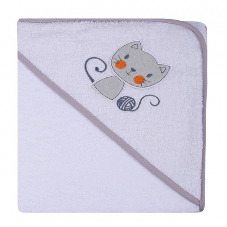 Prosoape - Prosop cu gluga pentru copii 100 x 100 cm Mini Junior 4834A, Alb