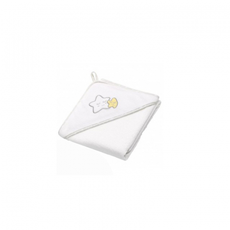 Prosoape - Prosop cu gluga pentru copii 76 x 76 cm BabyOno 141/07, Alb