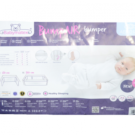 Protectie laterala cu aerisire pentru patut 360 cm BabyMatex TB0239, Crem [2]