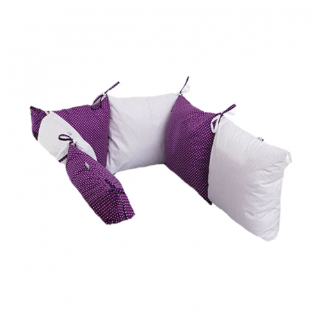 Protectii laterale pentru patut - Protectie laterala pentru patut 120 x 60 cm Ty i My Heart PTM1M, Multicolor