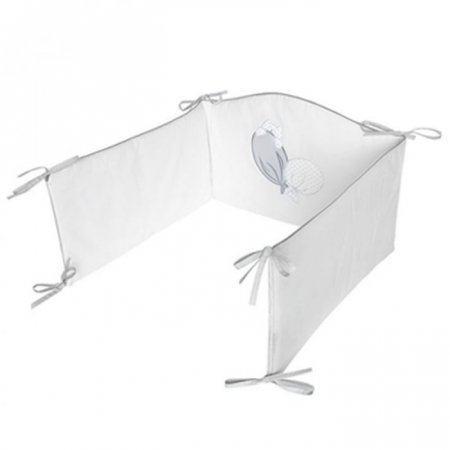 Protectii laterale pentru patut - Protectie laterala pentru patut, 180 x 30 cm, Baloniki Belisima, P02-0048-2, Gri