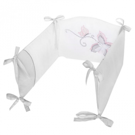 Protectii laterale pentru patut - Protectie laterala pentru patut, 180 x 30 cm, Papilo Belisima P02-0447-2, Gri
