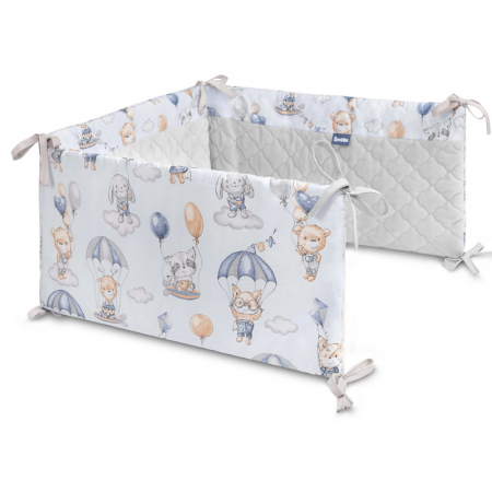 Protectii laterale pentru patut - Protectie laterala pentru patut, 180 x 30 cm, Sensillo, 391717, Albastru