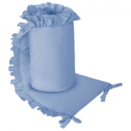 Protectii laterale pentru patut - Protectie laterala pentru patut 180 x 33 cm Belisima Pure P02-0920, Albastru