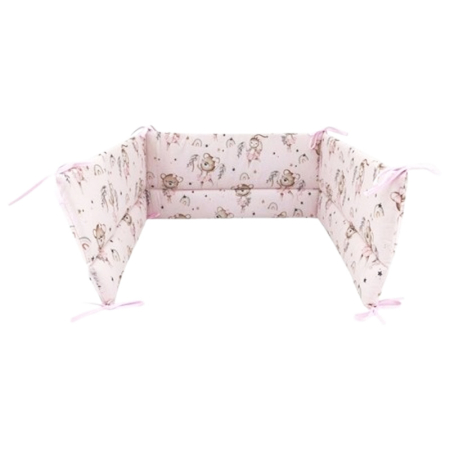 Protectii laterale pentru patut - Protectie laterala pentru patut, 360 x 30 cm, MimiNu 143000-19, Roz