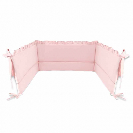 Protectii laterale pentru patut - Protectie laterala pentru patut 180 x 30 cm MimiNu 430952, Roz