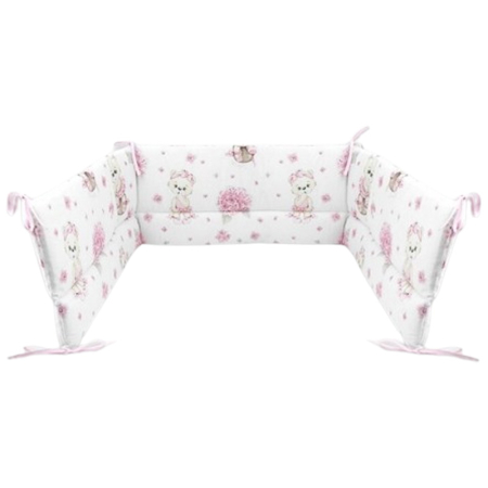 Protectii laterale pentru patut - Protectie laterala pentru patut, 360 x 30 cm, MimiNu 143000-21, Roz