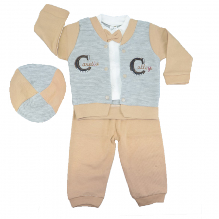 Compleuri baieti maneca lunga - Compleu 3 piese pentru baieti Caretta Baby PRR-88-62, Multicolor