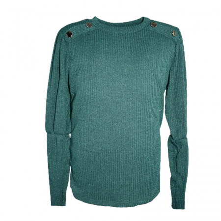 Îmbrăcăminte fete - Pulover cu maneca lunga pentru fete Moda ART8377, Verde