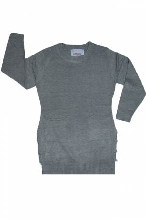 Îmbrăcăminte fete - Pulover cu maneca lunga pentru fete Happy House BL-262G-104, Gri