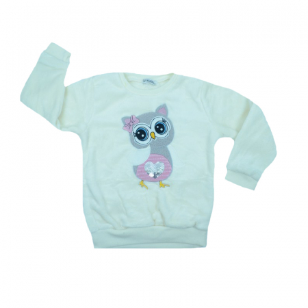 Îmbrăcăminte fete - Pulover maneca lunga pentru fete Happy House HH181-C-98, Crem