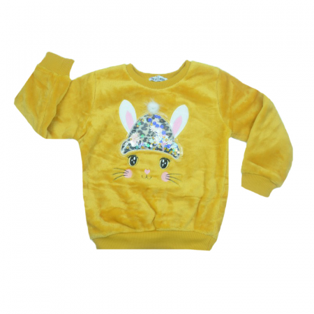 Îmbrăcăminte fete - Pulover maneca lunga pentru fete Happy House HH185G-1-98, Galben