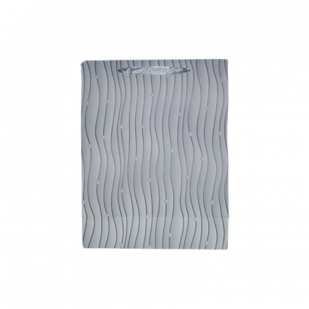 Joaca, activitati si ambalaje - Punga pentru cadouri din hartie groasa cu manere din snur, 32 x 25 x 11 cm, Midex 210225-03, Argintiu