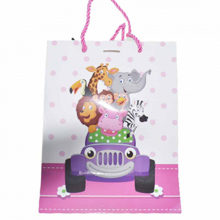 Joaca, activitati si ambalaje - Punga pentru cadouri din hartie groasa cu manere din snur 23 x 18 x 10 cm Midex PN060323, Multicolor