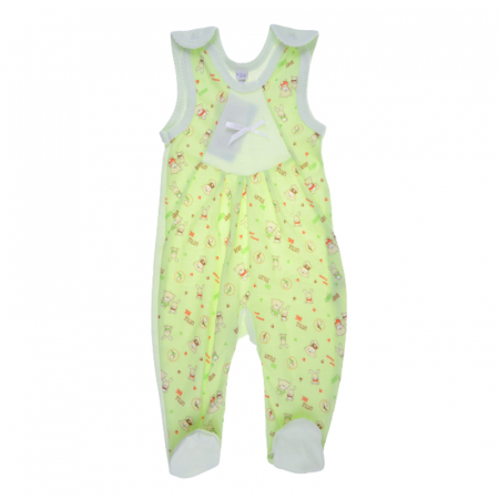 Salopete bebelusi fete - Salopeta fara maneci pentru fete Koala Bobas Fashion VE826-74, Verde