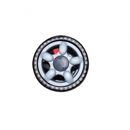 Roata dubla fata pivotanta cu frana pentru carucior Mini Junior RTA-BA30, Negru [1]
