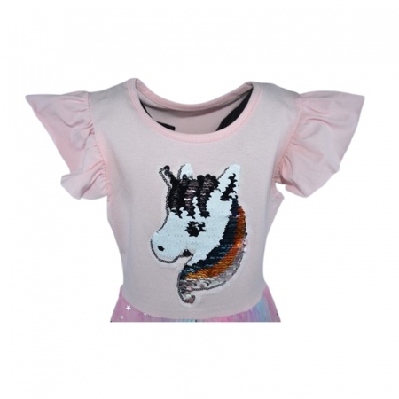 Rochie casual pentru fete, Lucky Girl, LK2234R, Roz [1]