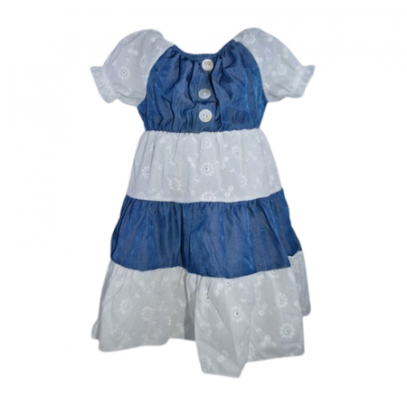 Rochite fete - Rochie casual pentru fete, Lucky, LK24018, Alb
