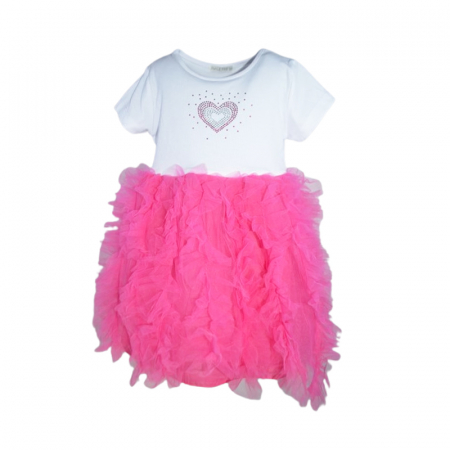 Rochite fete - Rochie casual pentru fete, Lucky, LK8125F, Fucsia