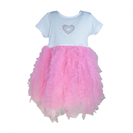 Rochite fete - Rochie casual pentru fete, Lucky, LK8125R, Roz