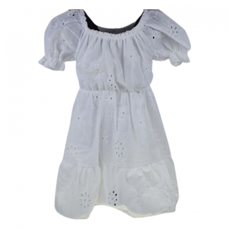 Rochie casual pentru fete, Mini Junior, R8170, Alb [1]