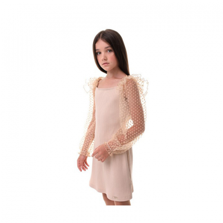Rochie casual pentru fete, Suzie, DR098-Y3F22, Crem [1]