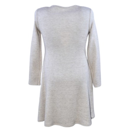 Rochie cu mânecă lungă, cu brosa, pentru fete, Catherine R0311C-122, Crem [1]