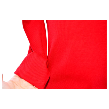 Rochie cu mânecă lungă, din bumbac, cu dungi, pentru fete, Atut 0592R-134, Rosu [4]