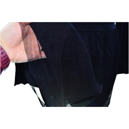 Rochie cu mânecă lungă, din bumbac, pentru fete, Atut 0611N-128, Negru [2]