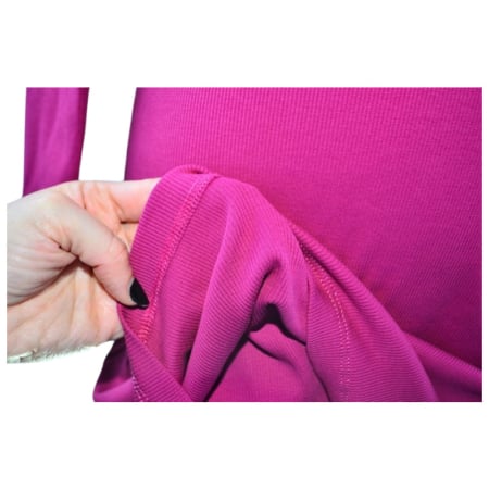 Rochie cu mânecă lungă, din bumbac, cu dungi, pentru fete, Atut 0958F-128, Fucsia [2]