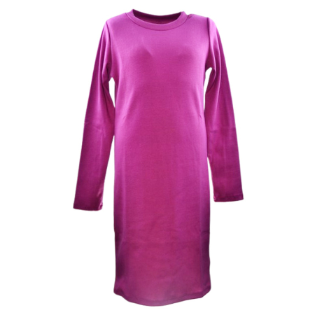 Rochite fete - Rochie cu mânecă lungă, din bumbac, cu dungi, pentru fete, Atut 0959M-152, Mov