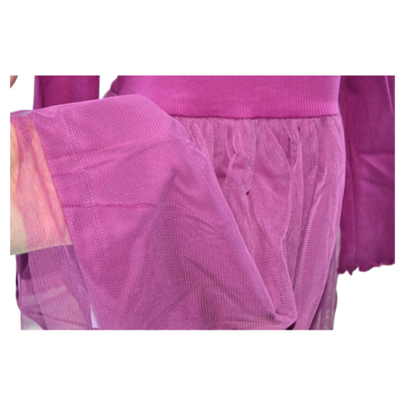 Rochie cu mânecă lungă, din bumbac, pentru fete, Atut 0611M-98, Mov [2]