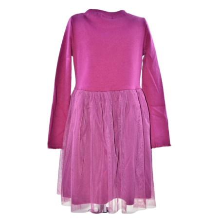 Rochie cu mânecă lungă, din bumbac, pentru fete, Atut 0611M-98, Mov [1]