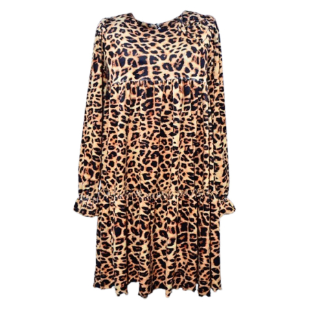 Rochite fete - Rochie cu mânecă lungă, din catifea, cu brosa, pentru fete, Catherine R0311M2-134, Multicolor