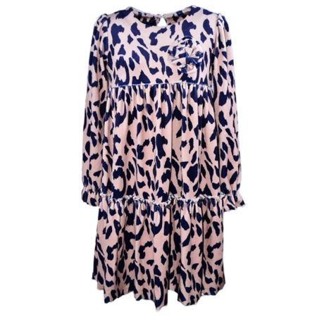 Rochite fete - Rochie cu mânecă lungă, din catifea, cu brosa, pentru fete, Catherine R0311M5-128, Multicolor