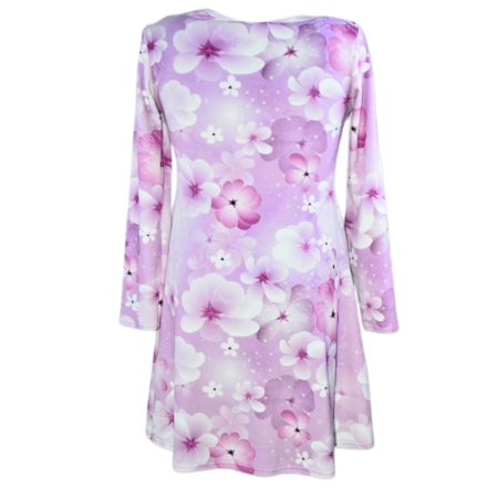 Rochie cu mânecă lungă, din catifea, cu model floral, pentru fete, Catherine R0311M4-122, Multicolor [2]