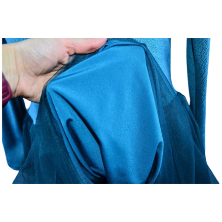 Rochie cu mânecă lungă, din catifea, cu sclipici, pentru fete, Catherine R0311V3, Verde [3]