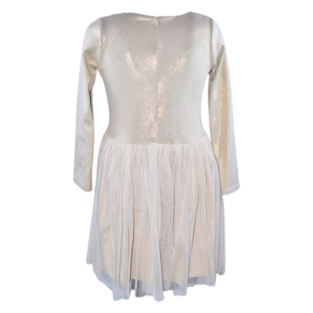 Rochie cu mânecă lungă, din catifea, cu sclipici, pentru fete, Catherine R0311A-140, Auriu [3]