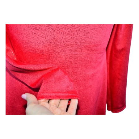 Rochie cu mânecă lungă, din catifea, cu sclipici, pentru fete, Catherine R0311R2-122, Rosu [1]