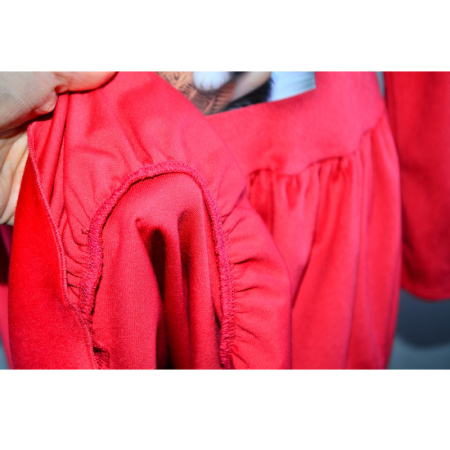 Rochie cu mânecă lungă, din catifea, pentru fete, Catherine R0311R5-110, Rosu [2]