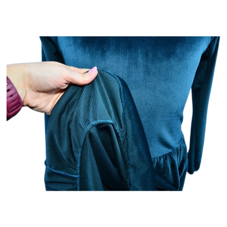 Rochie cu mânecă lungă, din catifea, pentru fete, Catherine R0311V, Verde [2]