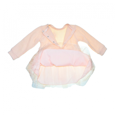 Rochie cu maneca lunga pentru fete Baby Rose, R-4636, Coral [3]