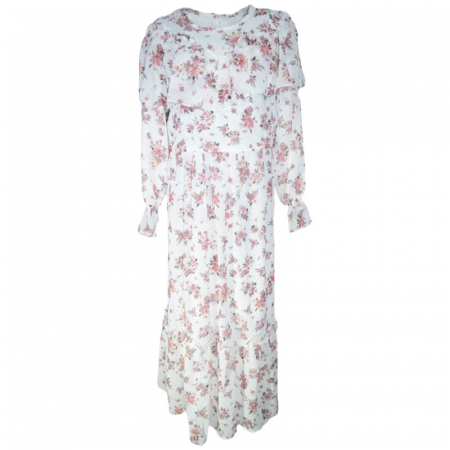 Rochite fete - Rochie cu maneca lunga pentru fete CEFRI 0071-3, Alb