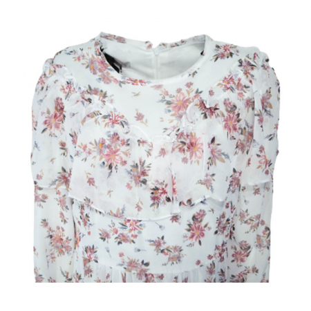 Rochie cu maneca lunga pentru fete CEFRI 0071-3, Alb [2]