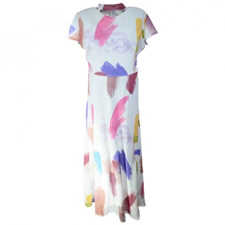 Rochite fete - Rochie cu maneca scurta pentru fete CEFRI 0062, Multicolor